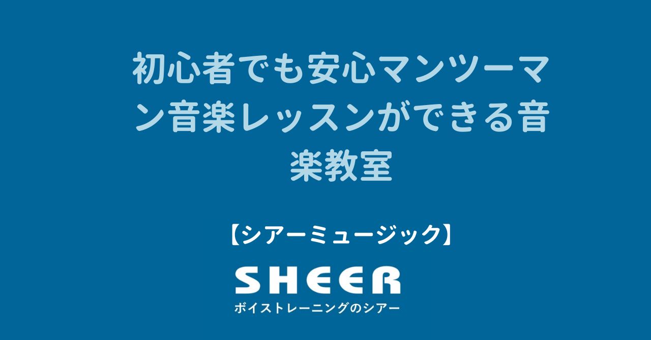 【シアーミュージック】初心者でも安心マンツーマン音楽レッスンができる音楽教室